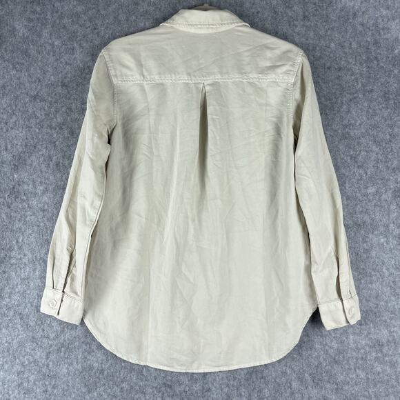 Bella Dahl Top Womens XS Ivory 2 Pocket Oversized Button Up Minimal Neutral NEW - Picture 10 of 13